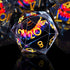 AUSTOR Dragon Eye DND Dice Set 7 Pieces Liquid Core Dragon Eye Dice Blue & Violet Sharp Edge Resin Dice Dungeons and Dragons D&D Dice with Box Rol...