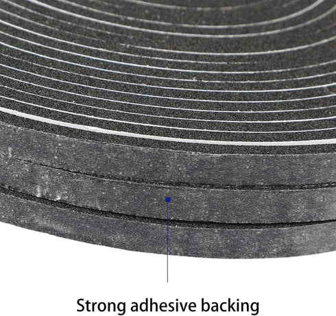 High Density Foam Tape Waterproof Sealing Strip CR Strips Neoprene Single-sided Adhesive EVA Seal 3/4in X 3/8in X 13Ft...