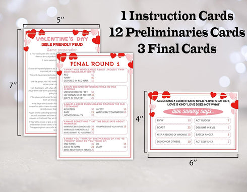 Valentines Day Games for Adults,Valentine's Day Bible Feud,Bible Friendly Feud,Valentine's Day Friendly Feud Quiz,Fun Feud Game for Family,Family ...