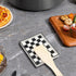 Spoon Rest,Ceramic Spoon Rest for Kitchen Counter Dishwasher Safe Marble Decor Spoon Holder for Kitchen (Large, Black&White, 1)...