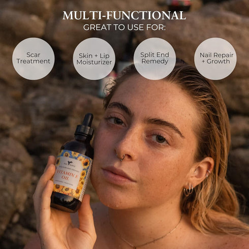 Pure Vitamin E Oil, Moisturizer for Skin, Face, Body, Nails and Hair, Multi-Purpose Skincare Product For Men and Women 4 oz...
