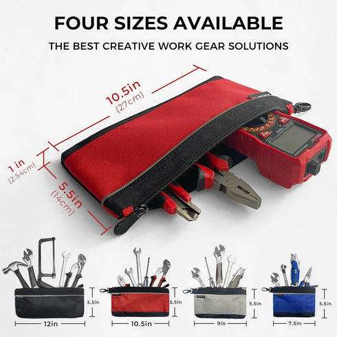 Small Tool Pouches with Zipper Small Tool Bags Waterproof 1680D Tool Pouch Bags for Men Multipurpose Tool Storage Organizer 4 Pack...