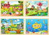 Wooden Puzzles Toys for Kids Ages 4-6 3-5, Set of 4 Packs with 24-Piece, Farm, Zoo, Insects, Sea Animals Wood Jigsaw Puzzles, Preschool Educationa...