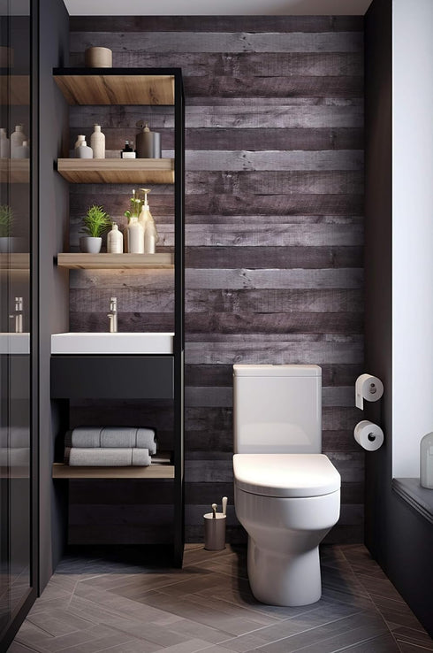 Shiplap Peel and Stick Wallpaper Wood Plank Wallpaper Wood Contact Paper Self Adhesive Wall Paper Home Decoration Living Room Office Bedroom Vinyl...