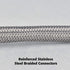 Plumb Pak PP23808 Ez Faucet Supply Tube, 3/8 X 1/2 In, Compression X Fip, 30 In L, Stainless Steel, 30 Inches...