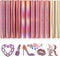MJartoria Rose Gold Holographic Vinyl Bundle 12 Sheets, 12'' x10'' Glitter Permanent Craft Adhesive Vinyl, for Cups Glass Mirrors Mugs Decals Sign...