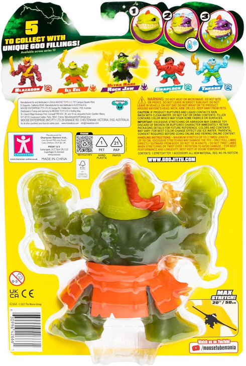 Heroes of Goo Jit Zu Cursed Goo Sea | Super Stretchy, Goo Filled Toy Ill Eel Action Figure Hero Pack | with Color Changing Face That Reveals His C...