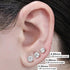 14K Solid Gold Post & Silver Simulated Diamond Stud Earrings-cubic zirconia earrings studs .30ct to 8.00ct...