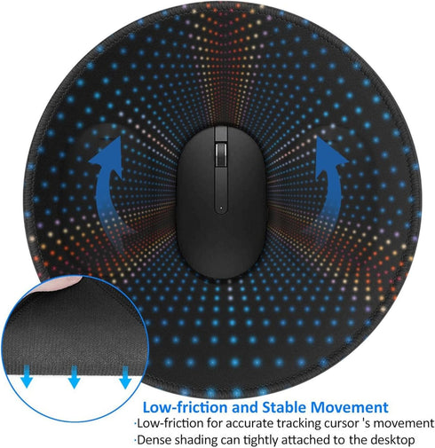 Mouse Pad, Triangular Polka Dots Tunnel Mouse Pads Mousepad, Anti-Slip Rubber Mouse Mat Desk Pad for Gaming Office Laptop Computer...