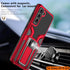 LMDAMZ Compatible Galaxy S21 FE 5G, Anti-fall Heavy Duty Military Grade Shockproof Kickstand Case Double Protection (TPU+PC) Solid and Durable Mag...