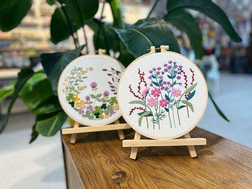 Maydear 4 Pack Embroidery Starter Kit with Pattern, Stamped Cross Stitch Kits for Beginners Adults with Embroidery Hoop and Instructions, Hand Emb...