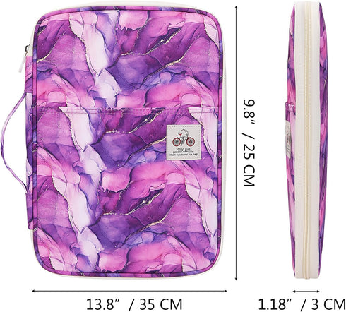Travel Portfolio Organizer Waterproof A4 Document Bag Multifunctional Travel Note Pouch Zippered Case for Notebook, Ipad, Journals, Sketch Books(M...