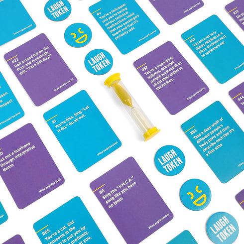 DSS Games You Laugh You're Out A Party Game with Hilarious Charades Family Card Games for Adults & Kids, 125 Prompt Cards Fun Card Games for Famil...