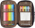 LIHIT LAB Large Capacity Triple Zipper Pencil Case For School Office College, Big Capacity 8 Compartments Pencil Bag Holder Adults Teen Boys Girls...