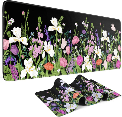Large Gaming Mouse Pad Keyboard Pad 31.5 x 11.8in Gaming Pad Black Mouse Pad with Anti-Slip Rubber Base, Extended Mouse Mat XL Mouse Pad Large Mou...
