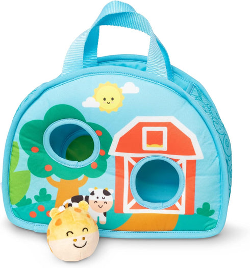 Melissa & Doug Rollables Take-Along Tote with Giraffe Infant and Toddler Toy (2 Pieces)...