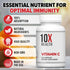 10X Health Vitamin C Supplement - Immune Support Supplement with Vitamin C 1000mg Also Known as Ascorbic Acid - Great for Tissue Recovery & Overal...