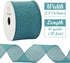 HUIHUANG Turquoise Burlap Ribbon Wired Solid Wired Edge Ribbon 2.5 inch Jute Ribbon for Wreaths, Big Bows, Crafts, Decorations -10 Yards (30 feet)...
