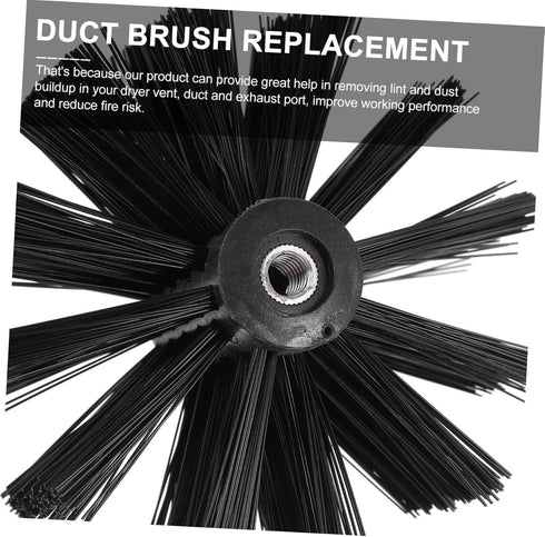 2pcs Chimney Brush Dryer Vent Cleaner Drill Attachment Duct Brush Replacement Vent Brush Dryer Duct Brush Cleaning Tools Vent Lint Sweeping Tool P...