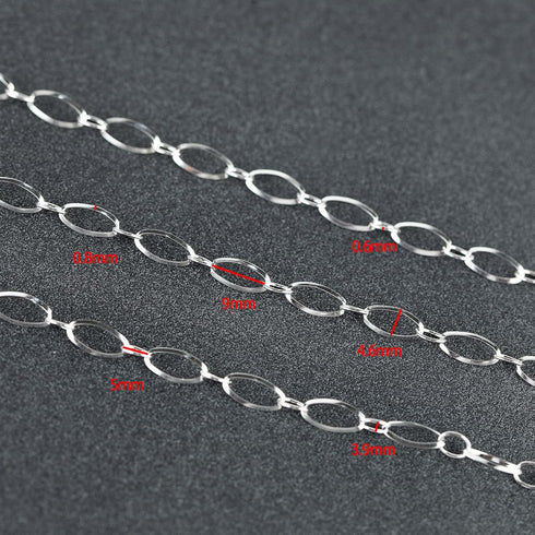 UMAOKANG 16.4 Feet Stainless Steel Chain for Jewelry Making Silver Rolo Loop Link Chain on Spool with 30 Jump Rings 10 Lobster Clasps Necklace DIY...