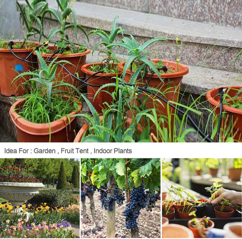 Garden Irrigation Tubing,1/4" Blank Distribution Tubing 50ft Flexible Tubing,Watering Drip Automatic Irrigation Equipment Set for Garden Greenhous...