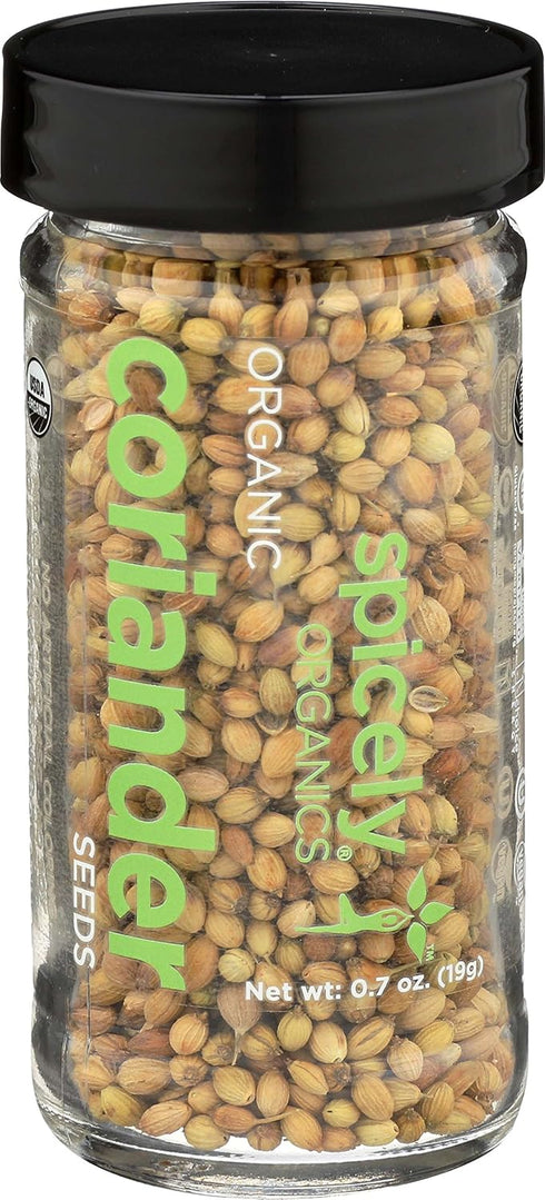 Spicely Organic Coriander Seeds Whole 0.70 Ounce Jar Certified Gluten Free...