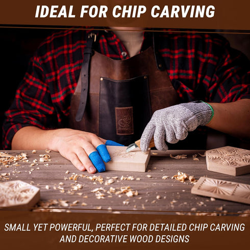 BeaverCraft Chip Carving Knife C6 1" - Wood Carving Tools for Beginners and Kids - Small Whittling Knife for Detail...