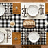 Artoid Mode Love Family Together Home Buffalo Plaid Placemats for Dining Table, 12 x 18 Inch Holiday Vintage Thanksgiving Washable Table Mat Set o...