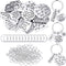 259 Pieces Inspirational Motivational Keychains Charms Bulk Keychains Inspirational Words Charms with Open Jump Rings Key Rings for Various DIY Ne...