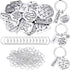 259 Pieces Inspirational Motivational Keychains Charms Bulk Keychains Inspirational Words Charms with Open Jump Rings Key Rings for Various DIY Ne...