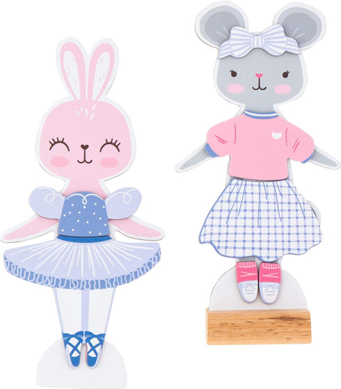 Stephen Joseph, Magnetic Dress Up Doll Bunny and Mouse...