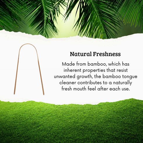 Bamboo Tongue Scraper for Adult and Kids, Natural and Ayurvedic Tongue Cleaner for fresh breath (Pack of 4)...