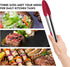 Hotec Premium Stainless Steel Locking Kitchen Tongs with Silicon Tips, Set of 3-7", 9" and 12" multicolor...