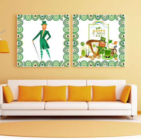 49.2 Ft St. Patrick's Day Rainbow Bulletin Board Border Roll, Self-Adhesive Shamrock Bulletin Board Border Trim for Patrick's Day Party School Cla...