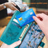 for Moto G Power 2021 Phone Case Wallet, Butterfly Floral Embossed, Wrist Strap, Card Holder Slots, Stand Leather Protective Flip Cover (Blue)...