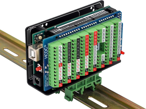 DIN Rail Mount Bracket for Raspberry Pi 1A+ 1B+ 2B 3B 3B+ 4B Zero, UNO Mega-2560 BeagleBone Black...