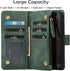 RANYOK Wallet Case for iPhone 15 Pro Max with Card Holder, Premium PU Leather with RFID Blocking Zipper Wallet Wrist Strap Kickstand Protective Ca...
