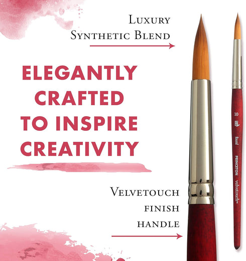 Princeton Velvetouch Paintbrush, Size 10, Scarlet...