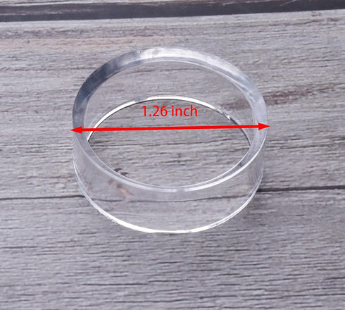 sowaka 9 Pcs Display Stands Acrylic Clear Small Round Baseball Ring Stands Easel Holders for Soft Ball Tennis Ball Spheres Marbles Collection (Med...