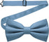 Solid Color Pre-tied Bow Tie and Pocket Square Set for Men...