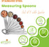 Spring Chef Stainless Steel Measuring Spoons Set of 8 with Leveler, Round Metal Teaspoon & Tablespoon Measuring Spoons - Nesting Kitchen Gadgets F...