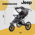 Jeep Jogging Stroller Weather Shield, Baby Rain Cover, Universal Size to fit most Jogging Strollers, Waterproof, Windproof, Ventilation,Protection...