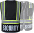 Retro-Reflection Security Safety Vests Heavy Duty Black Mesh with 5 Pockets and Front Zipper Meet ANSI/ISEA 107-2015 (Black-22, Medium)...