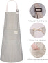 Lofekea Aprons 2 Pack Adjustable Bib Aprons with 2 Pockets Cotton Linen Cooking Kitchen Chef Apron for Women and Men...