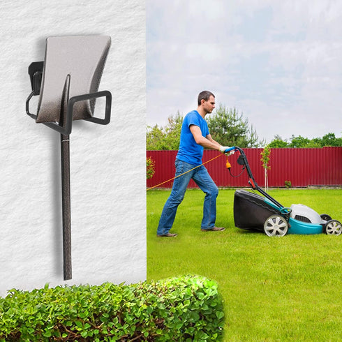 2pcs Heavy Duty Hose Hanger Garden Hose Storage Black Water Hose Holders for Outside Wall Mount Garden Hose Reel Hose Stand for Garden Hose (2pcs ...