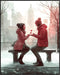 Posterizer 1 pcs-couple's exchanging love on snowy Valentine's day -5-Romantic Art-Holiday Poster Collection-Gift for Couples boyfriend girlfriend...