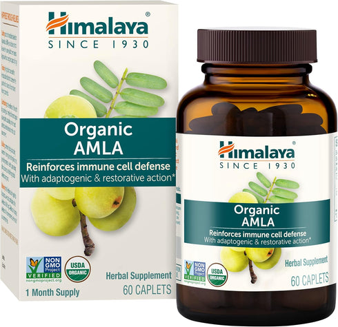 Himalaya Organic Amla Natural Antioxidant for Immune Support, 60 Caplets, 1 Month Supply...