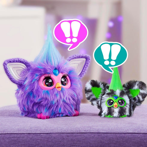 Furby Furblets Fierce & Fabulous 2 Pack, Greenie-Meanie & May-May with 45 Sounds Each, Electronic Plush Toys for Girls & Boys 6 Years & Up, Green/...