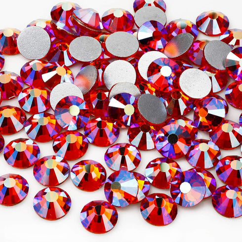 Yantuo Red AB Crystal Rhinestones SS16 1440 pcs, 4 mm Siam Glass Flat Back Rhinestone Strass for Nail Art,Tumbler Cup,Shoes,DIY Crafts,Bling Proje...