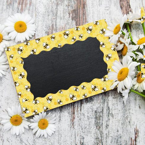 Whaline 32.8Ft Summer Bee Bulletin Board Border Yellow Bee Honeycomb Die Cut Trim Border Roll for Summer Bee Day Home Party Supplies...